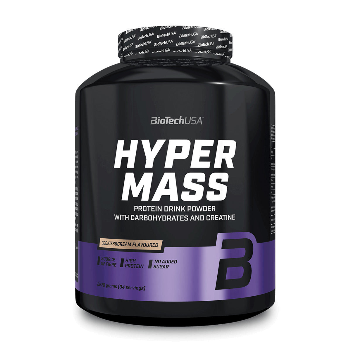 Biotech USA Hyper Mass Drink Powder With Carbohydrates &amp; Creatine Gluten Free Chocolate Flavor 2.27kg 