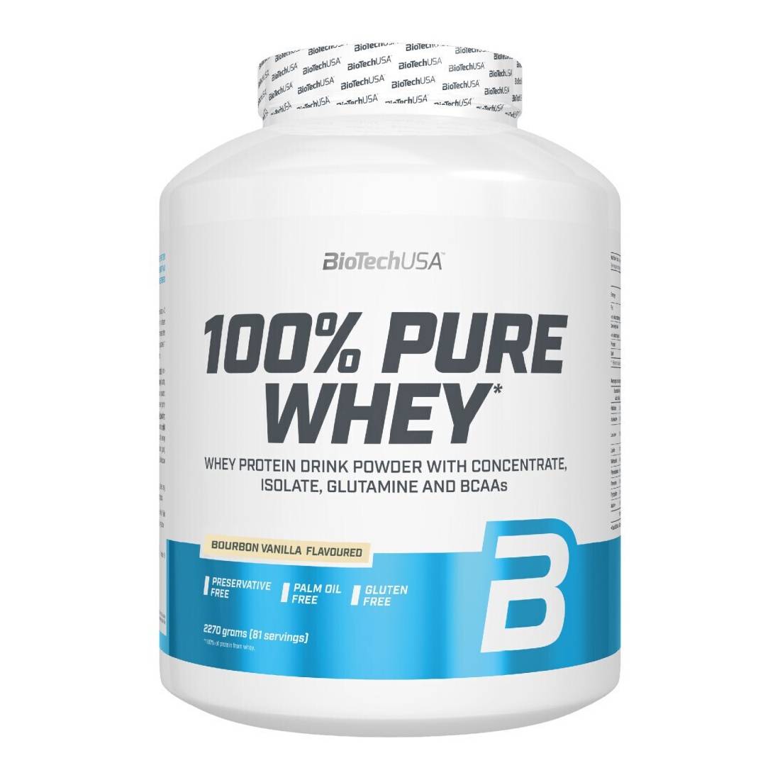 Biotech USA 100% Pure Whey Milk Protein Gluten Free Chocolate Flavor 2.27kg