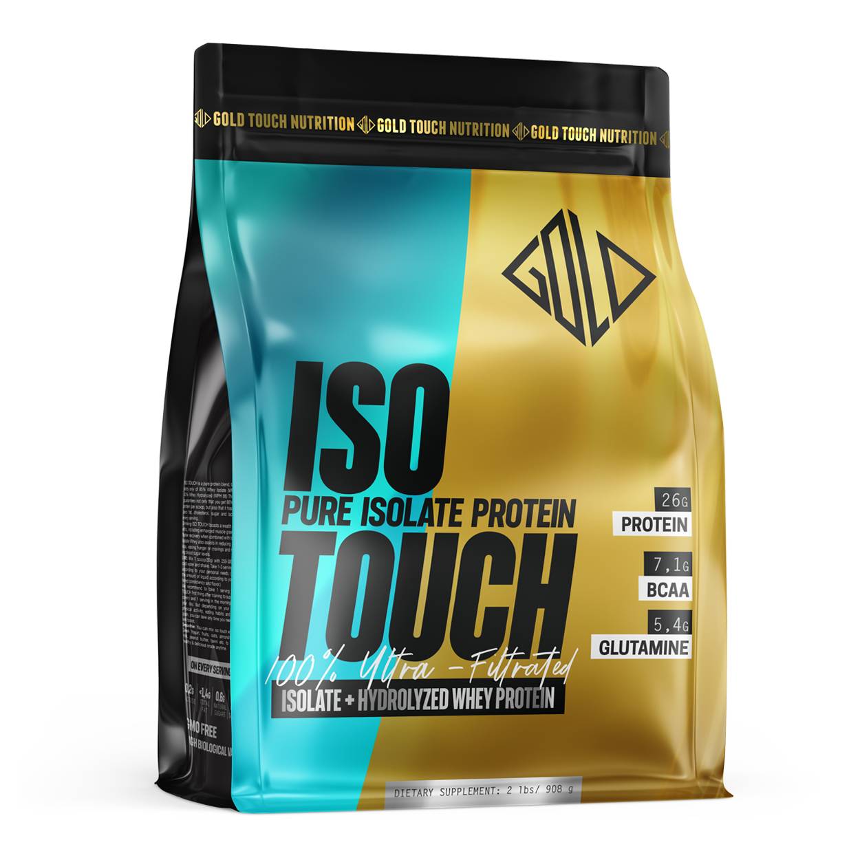 GoldTouch Nutrition Iso Touch 86% Πρωτεΐνη Ορού Γάλακτος Χωρίς Γλουτένη με Γεύση Cookie Dough 908gr