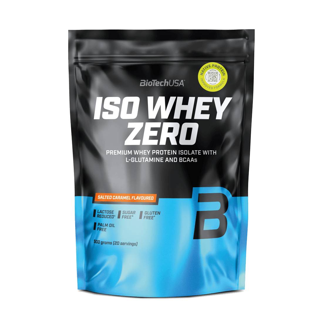 Biotech USA Iso Whey Zero Πρωτεΐνη Ορού Γάλακτος Χωρίς Γλουτένη & Λακτόζη με Γεύση Salted Caramel 500gr