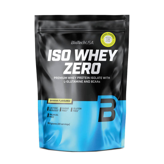 Biotech USA Iso Whey Zero Πρωτεΐνη Ορού Γάλακτος Χωρίς Γλουτένη & Λακτόζη με Γεύση Μπανάνα 500gr