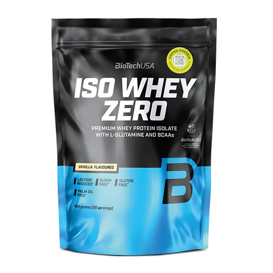 Biotech USA Iso Whey Zero With Glutamine & BCAAs Πρωτεΐνη Ορού Γάλακτος Χωρίς Γλουτένη & Λακτόζη 454gr