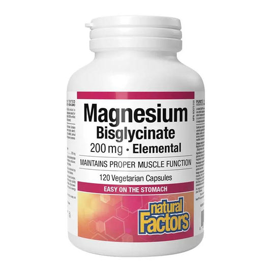 Natural Factors Magnesium Bisglycinate 200mg 120 φυτικές κάψουλες