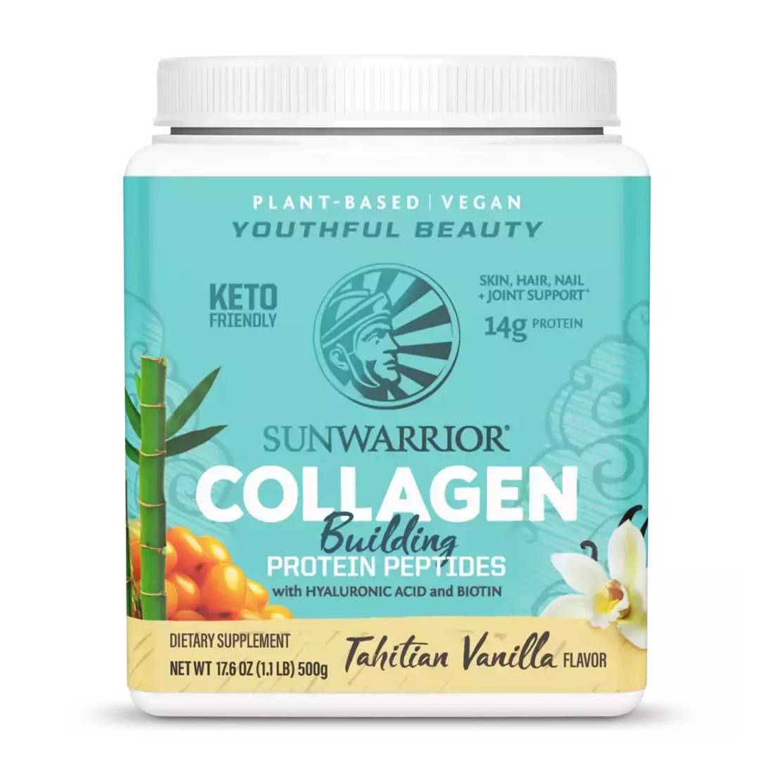 Sunwarrior Collagen Building Protein Peptides Tahitian Vanilla (500 g)