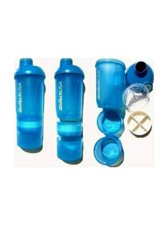 Biotech USA Wave Shaker Πρωτεΐνης 600ml Πλαστικό (+200ml+150ml)