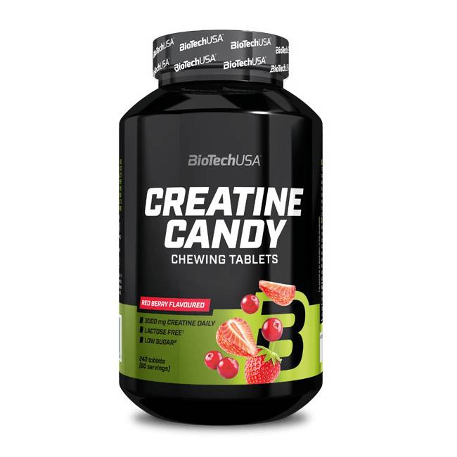 Biotech USA Creatine Candy Red Berry 240 μασώμενες ταμπλέτες