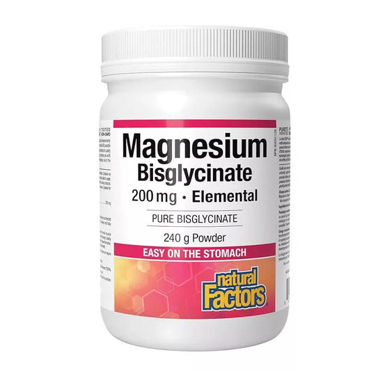 Natural Factors Magnesium Bisglycinate Pure 200 mg (240 g)