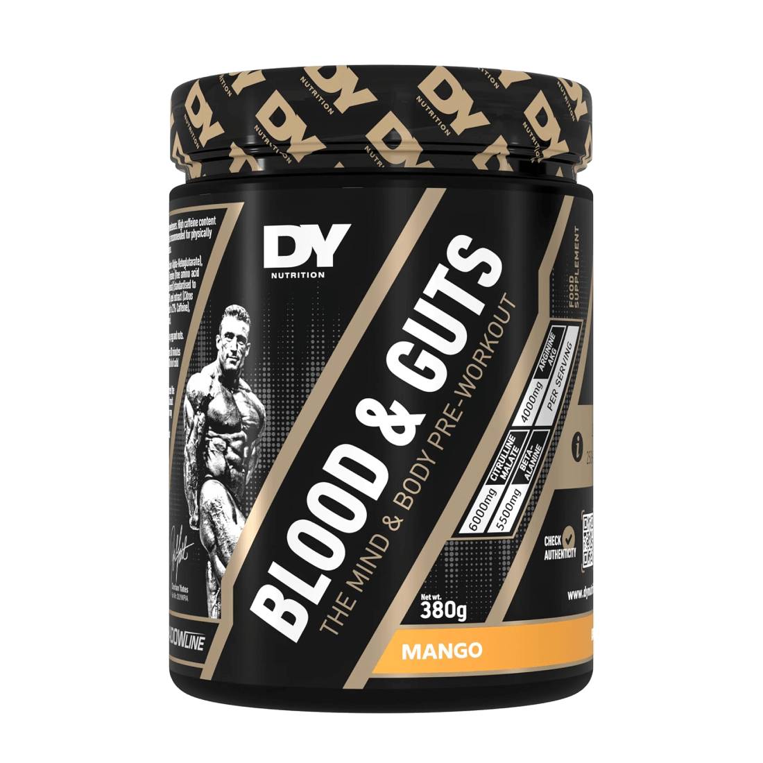 Dorian Yates Blood & Guts Συμπλήρωμα Pre Workout 380gr
