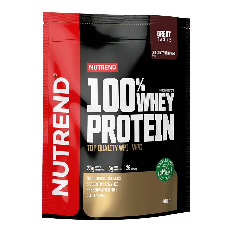 Nutrend 100% Whey Πρωτεΐνη Ορού Γάλακτος Χωρίς Γλουτένη με Γεύση Chocolate Brownies 800g