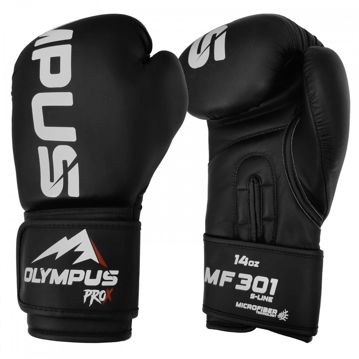 Γάντια Πυγμαχίας Olympus PROX MF301 Microfiber Tech, Μαύρα