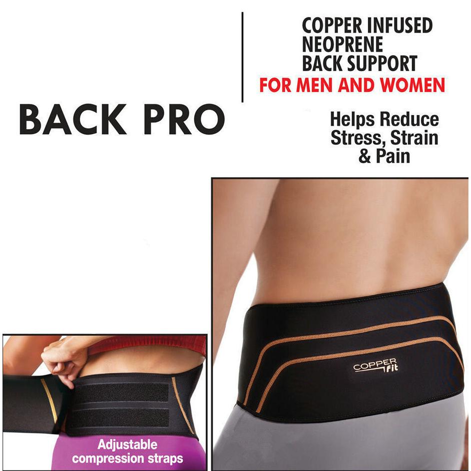 Ζώνη υποστήριξης μέσης Copper Fit Back Pro, Μαύρο