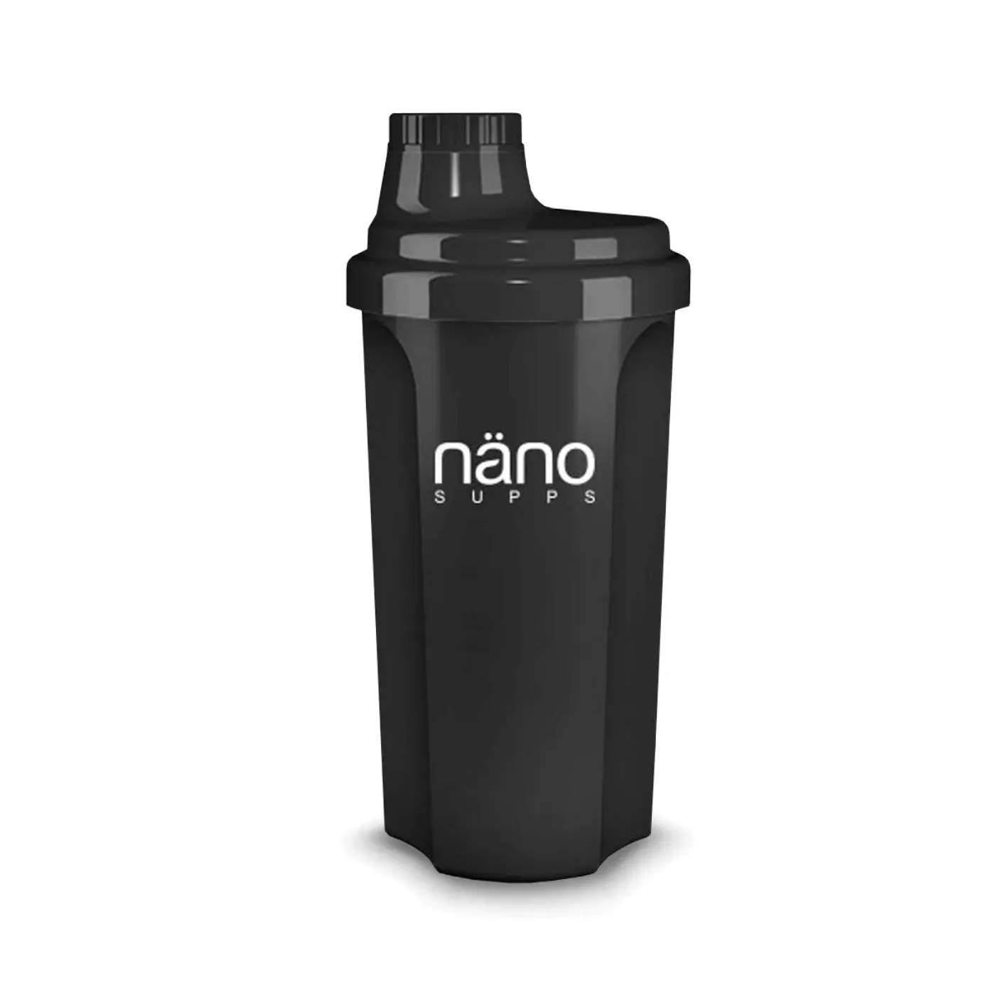Nano Supps Shaker Πρωτεΐνης 500ml Πλαστικό, Μαύρο