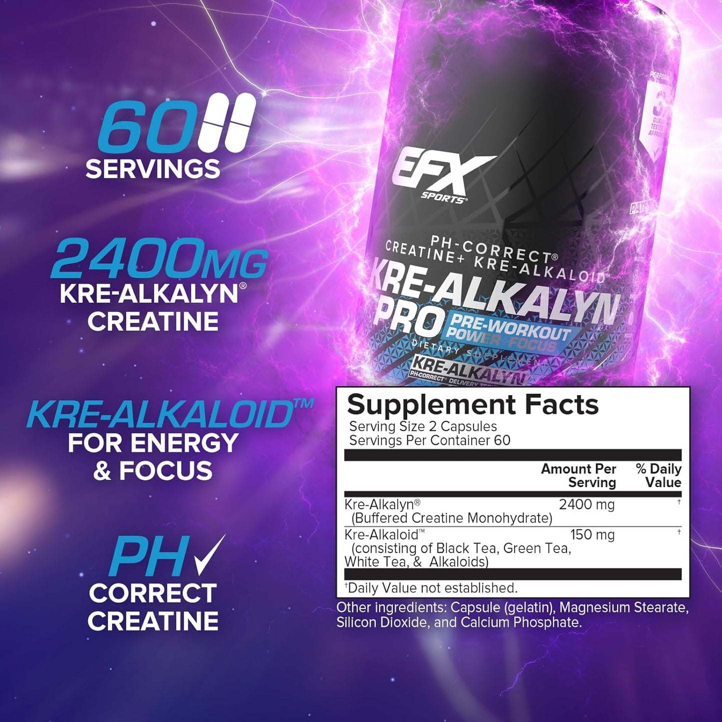 EFX Sports Kre-Alkalyn® Pro , 120 Κάψουλες