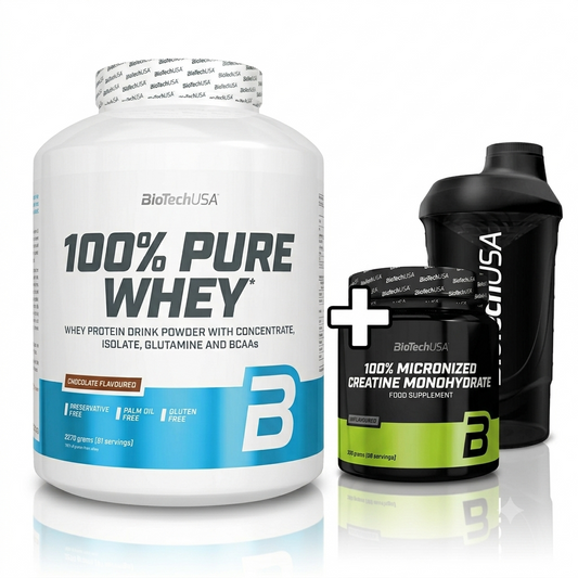 BioTechUSA 100% Pure Whey (2,27kg) + Biotech Creatine 300gr + Shaker