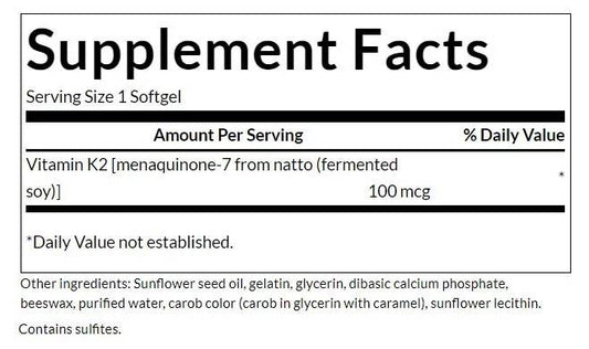 Swanson Vitamin K2 – Natural (30 Softgels)