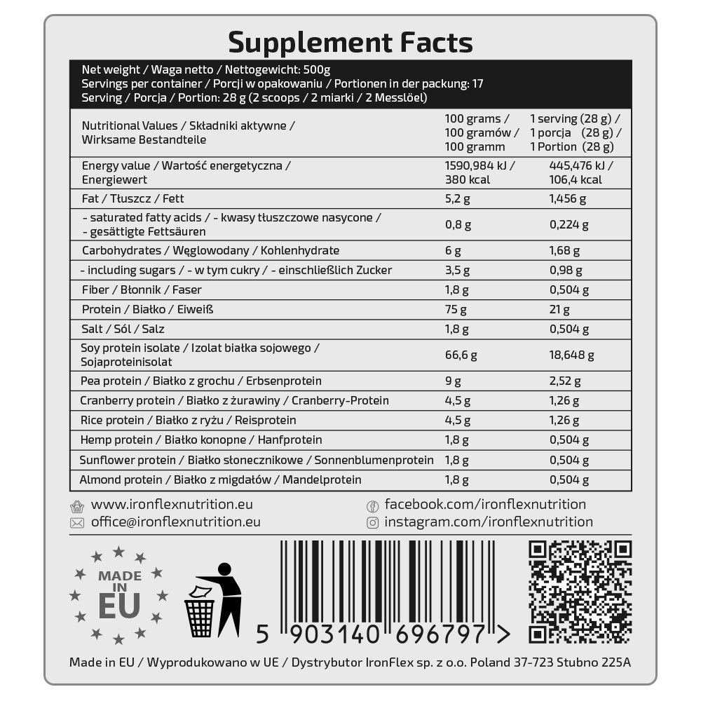 IronFlex Vegan Protein – Salted Caramel 500g