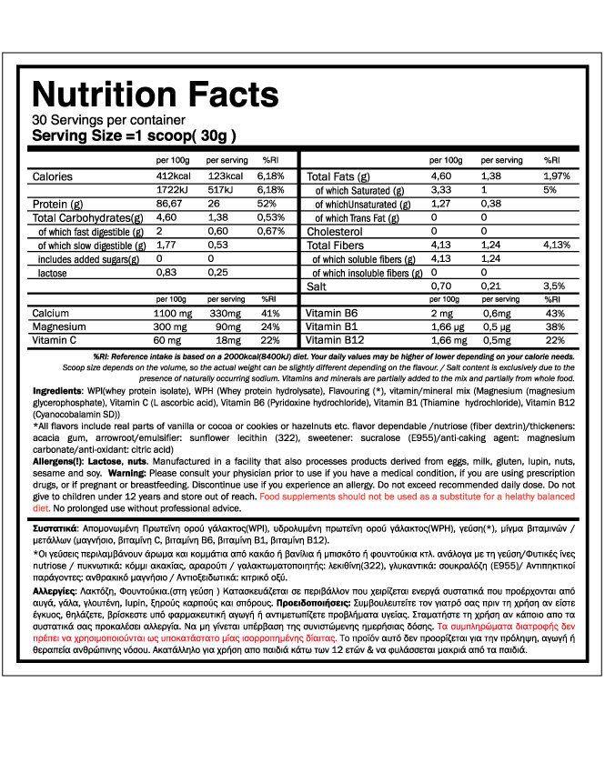 GoldTouch Nutrition Iso Touch 86% Πρωτεΐνη Ορού Γάλακτος Χωρίς Γλουτένη με Γεύση Cookie Dough 908gr