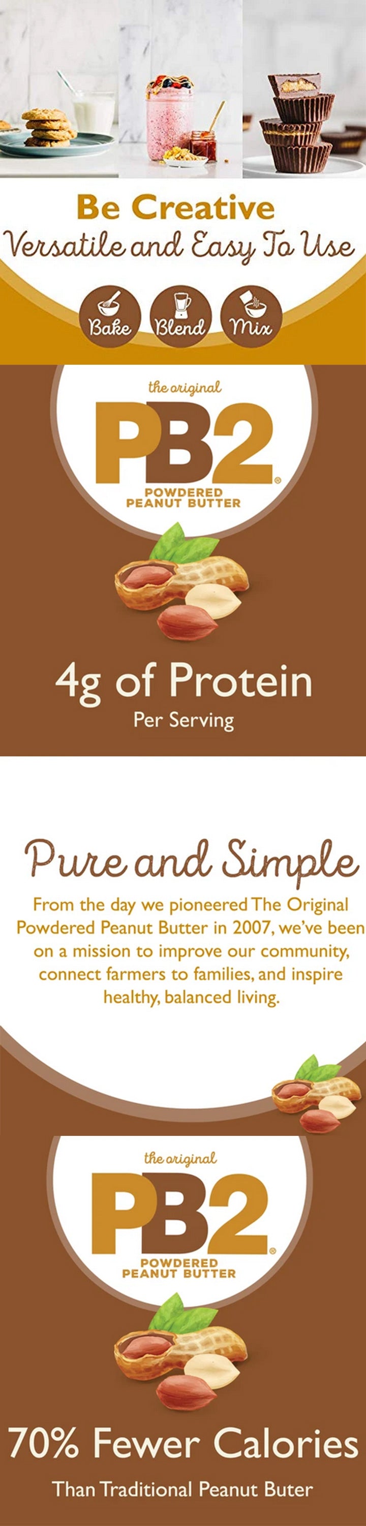 PB2 Powdered Peanut Butter με Έξτρα Πρωτεΐνη 184gr