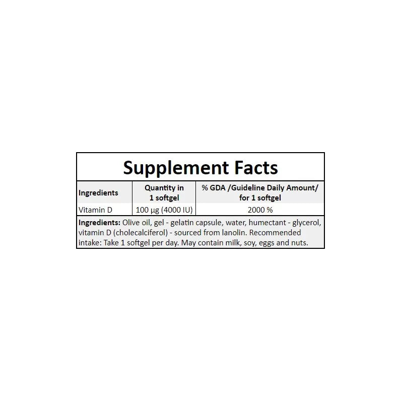 Hiro.Lab Vitamin D3 Βιταμίνη 4000iu 140 μαλακές κάψουλες
