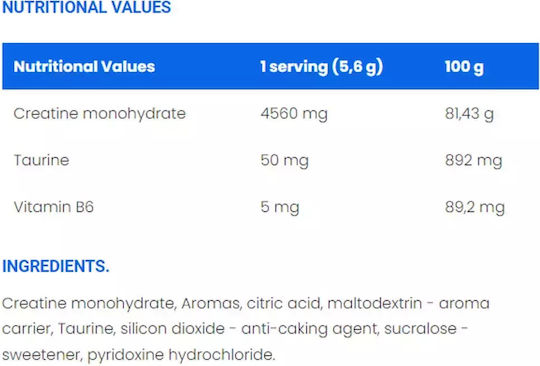 Ironflex Nutrition Creatine Monohydrate Natural 300gr