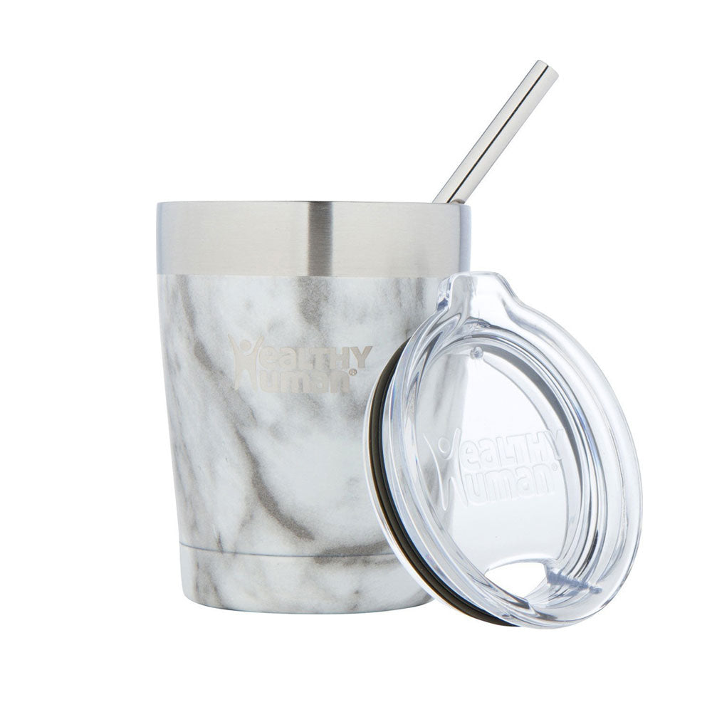Healthy Human Cruiser Tumbler Stone White Thermos Tumbler with Straw 0.35lt